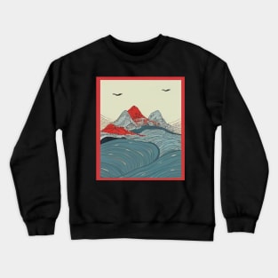 JAPANESE WOODBLOCK PRINT Crewneck Sweatshirt